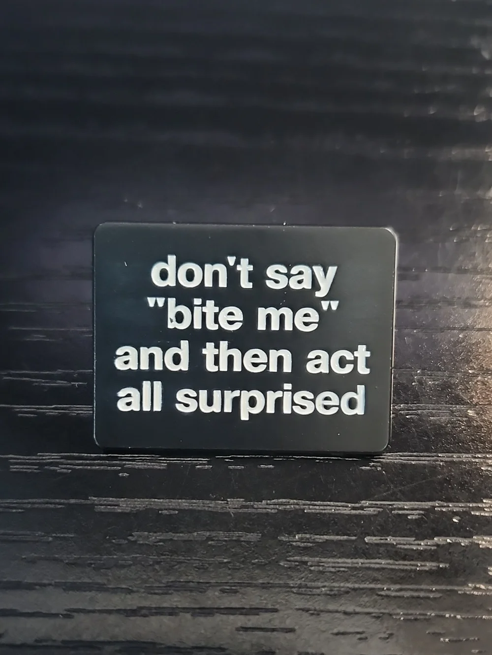Black Statement Pin